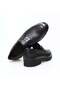 Black Color Laceless Genuine Leather Men's Shoes - 2