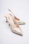 Women's Evening Dress Stone Detailed Fabric Evening Dress 9cm Heeled Shoes