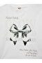 Cotton Short Sleeve Crew Neck Bow Print T-Shirt - 4