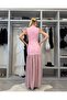 Women's Pink Polka Dot Piece Maxi Dress - 4