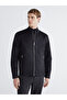 Southblue Black Stand Collar Men's Leather Look Jacket - 4