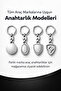High-Quality Audi Logo Luxury Chrome Plated Stylish Gift Car Keychain - 3