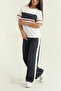 Women's Ara Paneled Modal Fabric Short Sleeve Tracksuit Set - 2