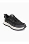 V26Ya-E274 Black Knitwear Fabric Men's Daily Use Snaker Shoes - 2