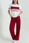 Women's Ara Paneled Modal Fabric Short Sleeve Tracksuit Set