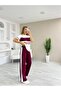 Women's Modal Fabric Crew Neck Relaxed Fit Interlaced Sweatpants Set