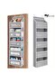 Behind-The-Door Organizer with 5 Pockets, Hanging Cabinet Organizer, Multi-Purpose Behind-The-Door Shelf, 20kg Capacity, Gray