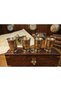 Set of 4 Brass Shot Glasses with Wooden Box