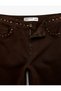 Normal Waist Cotton Buttons Pocketed Trocley Buttons Wide-Leg Pants - Loose Straight Fit Jeans - 5