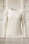 Girl's blouse with Shoulder Detail sprinkle stone detail - cream - 10 years old - 2