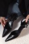 Palm Pointed Toe Short Kitten Heel Women's Shoes - 4