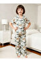 Girls Graphic Print Short Sleeve Shirt and Pyjama Set - 8