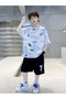 Boys Graphic Print T-Shirt and Shorts Set - 2