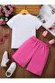 Girls Graphic Print Top and Shorts Set - 2