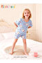 Girls Graphic Print Short Sleeve Top and Shorts Pyjama Set - 3