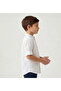 Toddler Boys Textured Button‑Down Shirt – Short Sleeve Resort Collar Cotton Top - 4