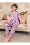 Girls Butterfly Print Pocket Detail Shirt and Pyjama Set - 7