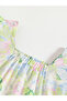 Girls Floral Print Top and Green Pants Set - 6