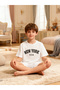 Boys White Graphic Print T-Shirt and Shorts Pyjama Set - 5