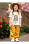 Girls Graphic Print T-Shirt and Trousers Set - 5