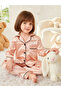 Girls Satin Long Sleeve Shirt and Pyjama Set - 2