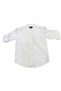 Toddler Boys White Mandarin Collar Shirt – Long Sleeve Cotton Casual Wear - 4