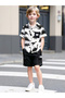 Boys Dinosaur Print Shirt and Cargo Shorts Set