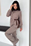 Women's Zippered Jacket and Pants Set – Casual Stylish Two-Piece Set with Elastic Waist - 4