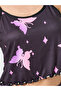 Black Butterfly Print Cami and Shorts Set - 3