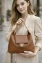 Askilari Leather and Chain-Detail Stylish Women's Shoulder Bag Bag Taba - 2