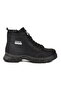 Black Nubuck Fur Lined Zippered Lace-Up Women's Sneaker Boots - 2