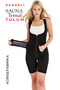 Sauna Thermal Belt Piece Zippered Sweat Corset Effective Body Shaper Jumpsuit Reducing Two Sizes