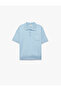 Short Sleeve Pocket Detail Button Polo Collar Knitwear T-Shirt - 3