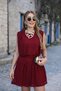 Buketli̇ Women's a Lined Draped Waist D Drapey Sleeveless D Lace Short Dress - 4