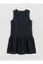 Lcw Kids Indigo Bow Detail Girl's Jean Dress from Cc Collection - 3