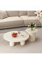 Modern Round Coffee Table Set 2 Pieces White - 5
