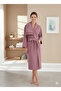 Zena Unisex Plum Towel Bathrobe Set of 2 - 2