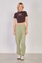 Women's number print crop bodysuit - burnt brown - 3