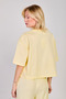 Women's Crew Neck Short Oversized T-Shirt - Yellow - 5