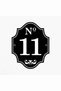 Door - Villa - Garden - Apartment - Wall Number 25X20Cm Number No - 11 Eleven Is Leather Ekta.