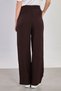 Women's Waist Tie-Detail Cotton Pack Loose Pants - Brown - 5