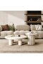 Modern Round Coffee Table Set 2 Pieces White - 4