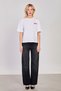 Women's Chest and Back Printed T-Shirt - White - 5
