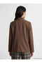 Brown Hakim Collar Women's Jacket - 4