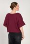 Women's v-neck cropped t-shirt - plum - 5
