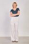 Women's Waist Tie-Detail Linen Loose Pants - White