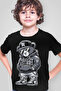 Hiphop Teddy Short Sleeve Black Boy's T-Shirt