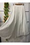 Chiffon A-Line Skirt Lined White