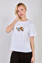 Women's Summer Printed T-Shirt - White - 4