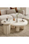 Modern Round Coffee Table Set 2 Pieces White